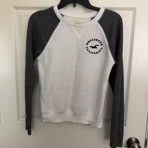 White and grey Hollister crewneck.